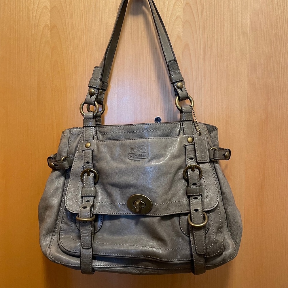 Coach Legacy Garcia Grey Leather Satchel 12705
